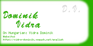 dominik vidra business card